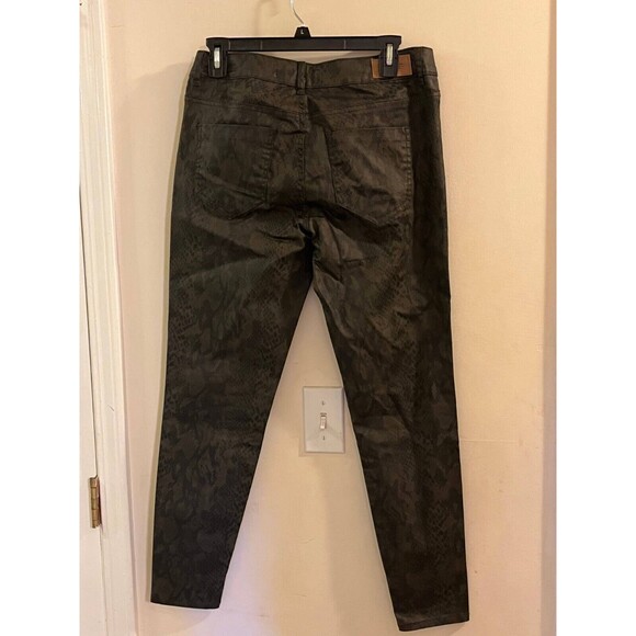 Zara Straight Leg Jeans Women Brown Animal Print 5-Pockets Size 30 Waist Medium - Picture 4 of 7